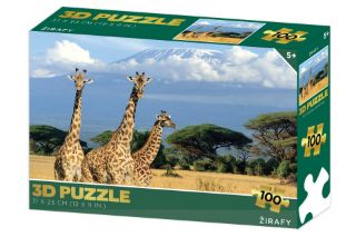 Obrázek z Puzzle 3D - Žirafy 100 dílků 